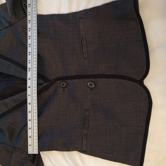 Loft Women's Black and Gray Blazer Jacket Size 2 - Picture 5 of 7